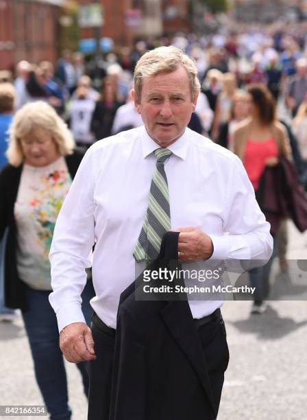 Dublin , Ireland - 3 September 2017; Former Taoiseach Enda Kenny prior to the GAA Hurling All-Ireland Senior Championship Final match between Galway...