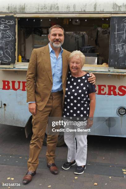 David Walliams and mother Kathleen Walliams attend a BFI Southbank preview of "Ratburger", Sky 1's TV adaptation of his book published by...