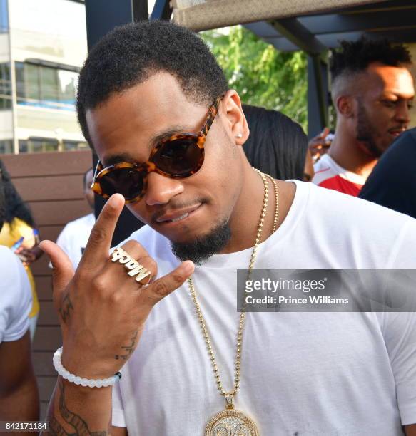 Mack Wilds attends 20177 Luda Day Weekend Day Party at Elleven45 on September 2, 2017 in Atlanta, Georgia.