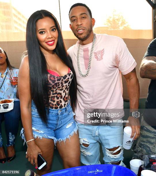 Angela Simmons and Ludacris attend 2017 Luda day weekend Day Party at Elleven45 on September 2, 2017 in Atlanta, Georgia.