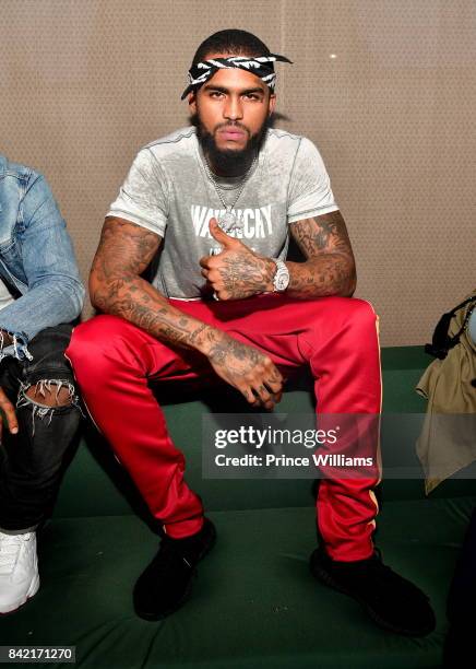 Dave East attends Luda Day Weekend Day Party at Elleven45 on September 2, 2017 in Atlanta, Georgia.