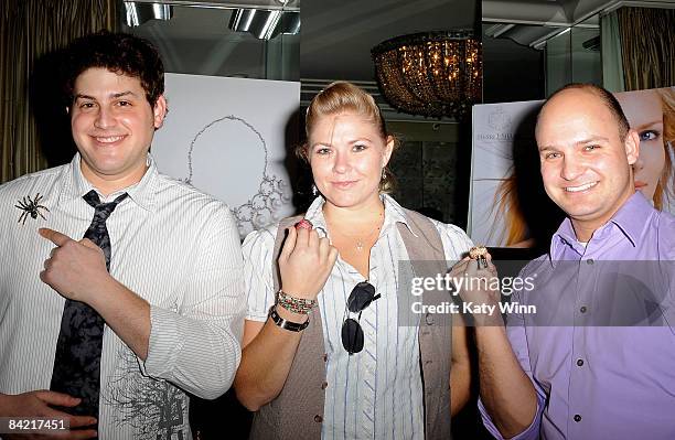 Actor David Blue, Amber Frakes and Martin Sopha arrives at the Pre-Golden Globes DPA Gifting Lounge hosted by Nathalie Dubois held at the The...