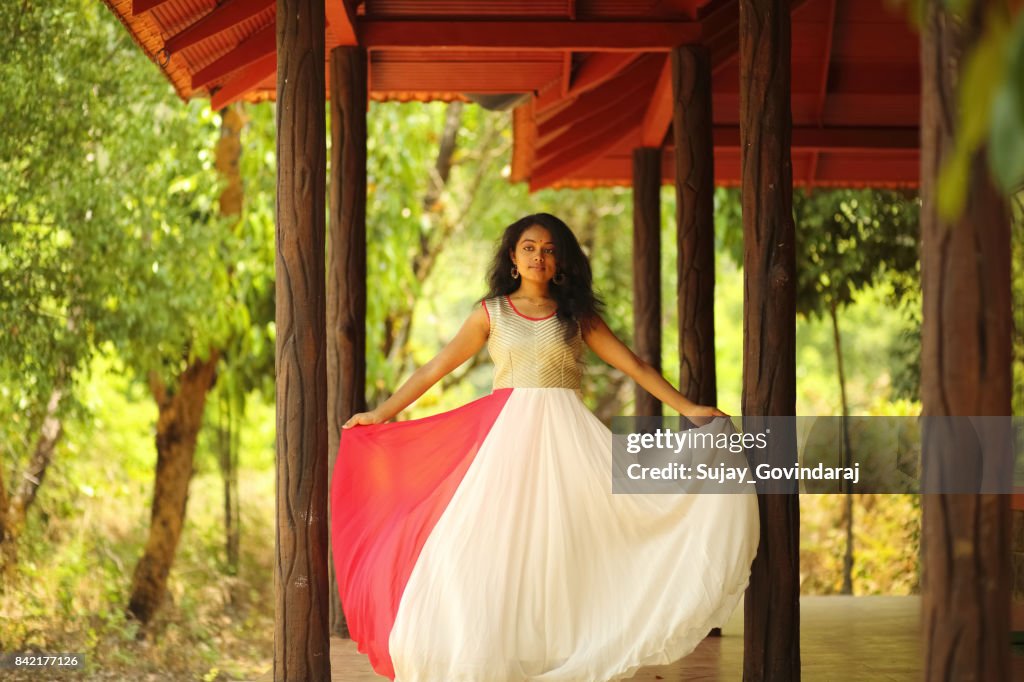 Graceful Young Woman Dancing