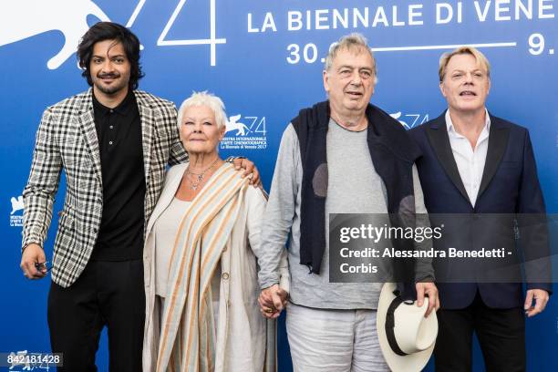 Ali Fazal, Judi Dench, Stephen Frears and Eddie Izzard attend the 'Victoria & Abdul And Jaeger-LeCoultre' photocall during the 74th Venice Film...