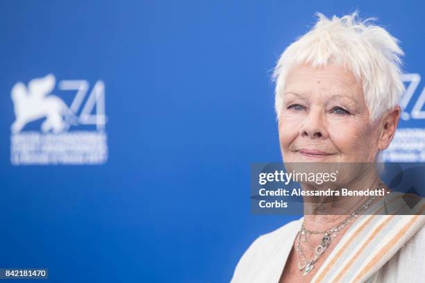Judi Dench attends the 'Victoria & Abdul And Jaeger-LeCoultre' photocall during the 74th Venice Film Festival at Sala Casino on September 3, 2017 in...