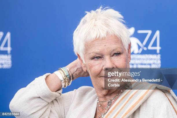 Judi Dench attends the 'Victoria & Abdul And Jaeger-LeCoultre' photocall during the 74th Venice Film Festival at Sala Casino on September 3, 2017 in...
