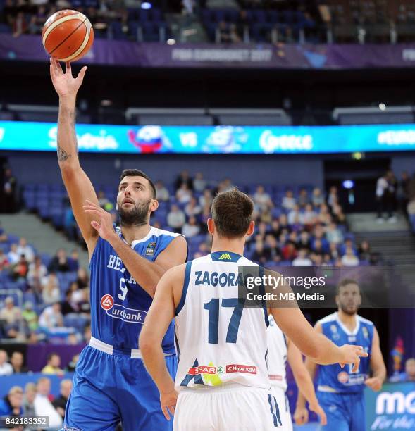 Ioannis Bourousis of Greece during the FIBA Eurobasket 2017 Group A match between Slovenia and Greece on September 3, 2017 in Helsinki, Finland.