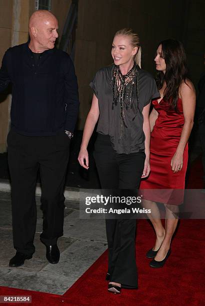 Author Dr. Wayne W. Dyer and Portia de Rossi attend the premiere of 'Ambition To Meaning' held at the Lloyd E. Rigler Theater at the Egyptian on...