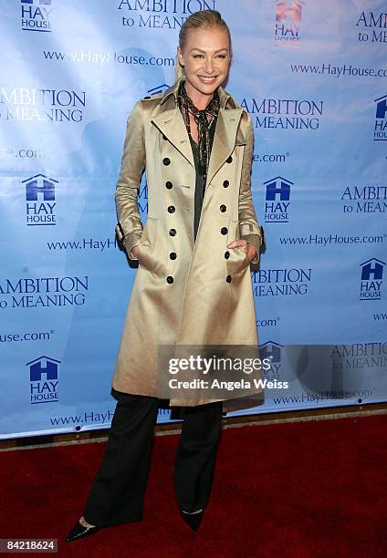 Actress Portia de Rossi attends the premiere of 'Ambition To Meaning' presented by Dr. Wayne W. Dyer held at the Lloyd E. Rigler Theater at the...