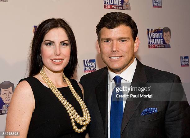 Amy Baier and Bret Baier attends salute to Brit Hume at Cafe Milano on January 8, 2009 in Washington, DC.