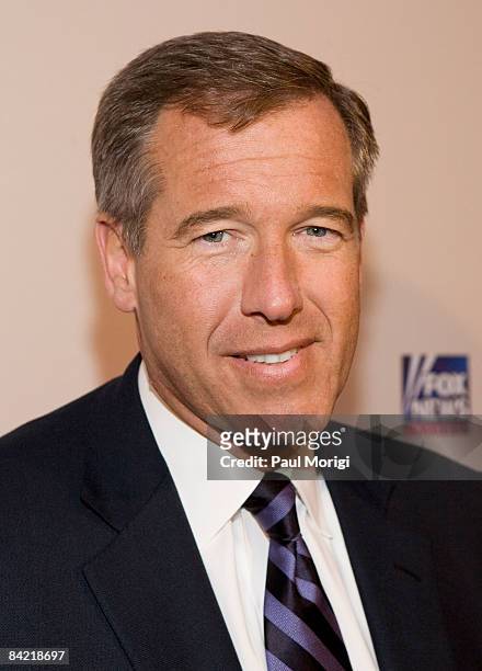 Brian Williams attends salute to Brit Hume at Cafe Milano on January 8, 2009 in Washington, DC.