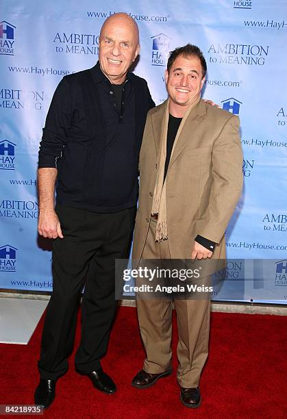 Author Dr. Wayne W. Dyer and Michael DeLuise attend the premiere of 'Ambition To Meaning' held at the Lloyd E. Rigler Theater at the Egyptian on...