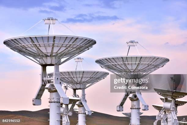 searching telescopes array - astronomical telescope stock pictures, royalty-free photos & images