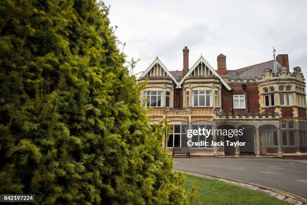 Bletchley Park Mansion stands during an annual reunion event of World War II veterans who worked at Bletchley Park and its outstations on September...