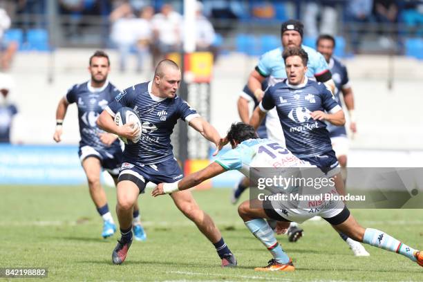 Paul Pimienta of Colomiers during the Pro D2 match between Colomiers and Bayonne on September 3, 2017 in Colomiers, France.