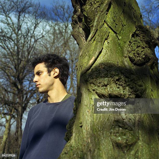 Musician Kieran Hebden aka Four Tet poses in Camden Square on March 13, 2003 in London, England.