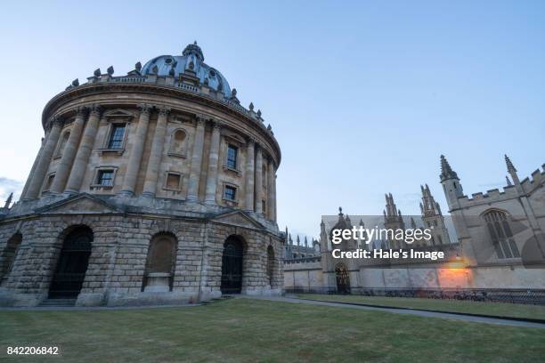 twilight at radcliffe camera, oxford, uk - all souls college stock pictures, royalty-free photos & images