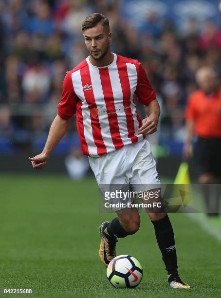 Chris Hughes of The Lowery Legends in action during the Bradley Lowery Charity Game at Goodison Park on September 3, 2017 in Liverpool, England.