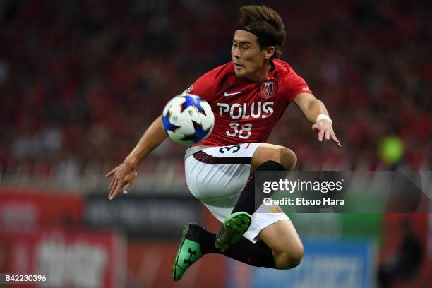 Daisuke Kikuchi of Urawa Red Diamonds in action during the J.League Levain Cup quarter final second leg match between Urawa Red Diamonds ant Cerezo...