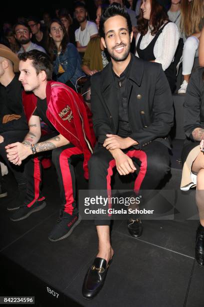 Youtuber Sami Slimani attends the Kooples fashion show during the Bread & Butter by Zalando at B&&B Stage, arena Berlin on September 3, 2017 in...