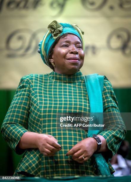 Former African Union chair and current African National Congress front runner for ANC President, Nkosazana Dlamini-Zuma attends the Kwazulu-Natal ANC...