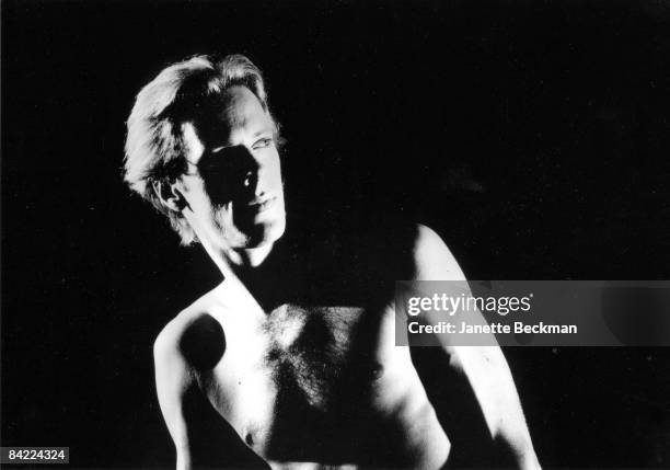 Portrait of American born Stewart Copeland drummer for the band 'The Police', taken for their Greatest Hits album. 1980, London.