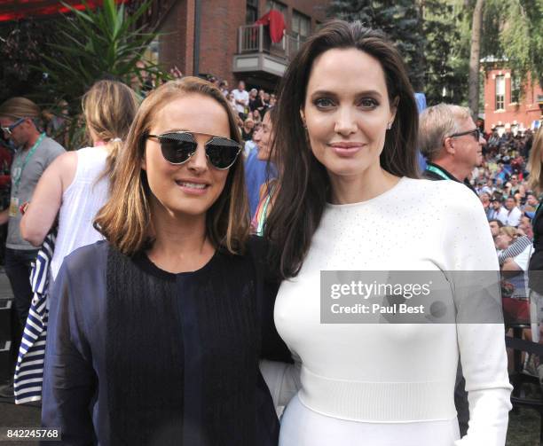 Natalie Portman and Angelina Jolie attend the Telluride Film Festival 2017 on September 2, 2017 in Telluride, Colorado.