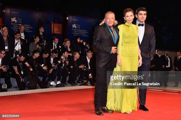 Armand Assante, Lola Karimova-Tillyaeva and and Timur Tillyaev walk the red carpet ahead of the 'The Leisure Seeker ' screening during the 74th...
