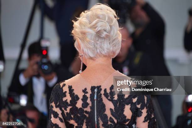 Helen Mirren walks the red carpet ahead of the 'The Leisure Seeker ' screening during the 74th Venice Film Festival at Sala Grande on September 3,...