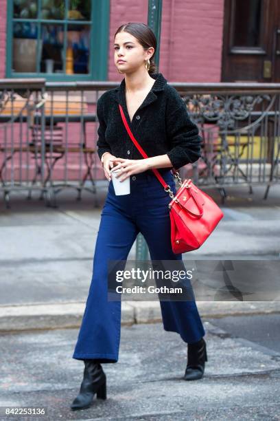 Singer Selena Gomez is seen in the West Village on September 3, 2017 in New York City.