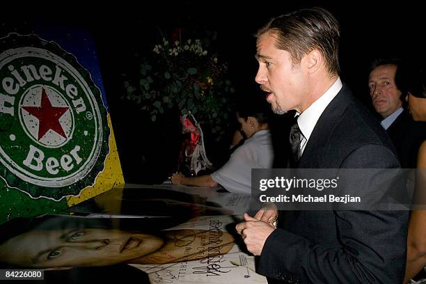 Angelina Jolie and Brad Pitt attend The 14th Annual Critics' Choice Awards at Santa Monica Civic Auditorium on January 8, 2009 in Santa Monica,...