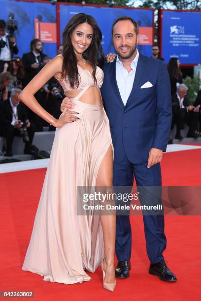 Maya Talem and Cristiano de Masi walk the red carpet ahead of the 'The Leisure Seeker ' screening during the 74th Venice Film Festival at Sala Grande...