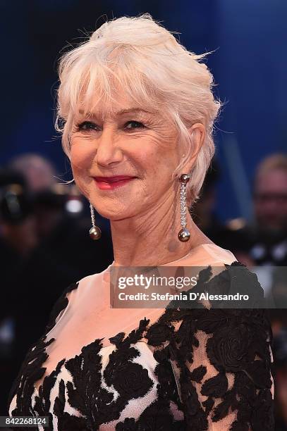 Helen Mirren walks the red carpet ahead of the 'The Leisure Seeker ' screening during the 74th Venice Film Festival at Sala Grande on September 3,...