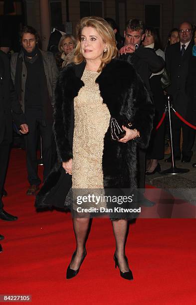 Catherine Deneuve attends the reopening night of Cine Lumiere on January 09, 2009 in London, England.