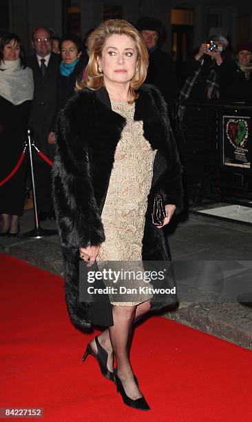 Catherine Deneuve attends the reopening night of Cine Lumiere on January 09, 2009 in London, England.
