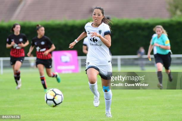 Ami Otaki of Paris FC during women's Division 1 match between FC Fleury 91 and Paris FC on September 3, 2017 in Fleury Merogis, France.