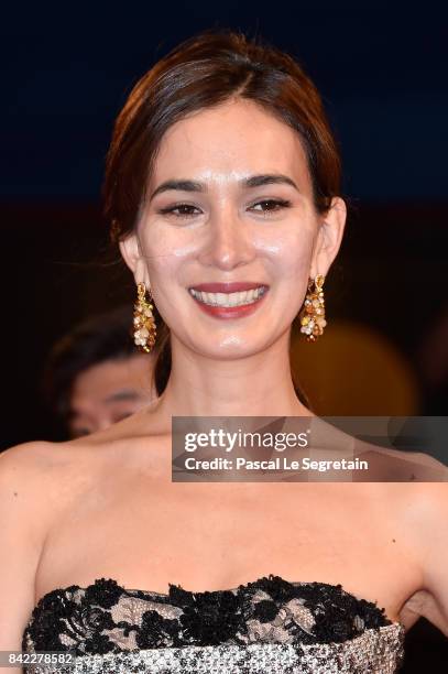 Celina Jade from Kineo delegation walks the red carpet ahead of the 'The Leisure Seeker ' screening during the 74th Venice Film Festival at Sala...