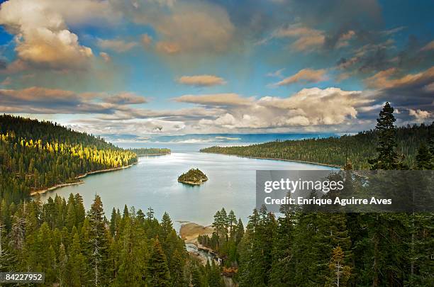 emerald bay, lake tahoe, california - lake tahoe stock pictures, royalty-free photos & images