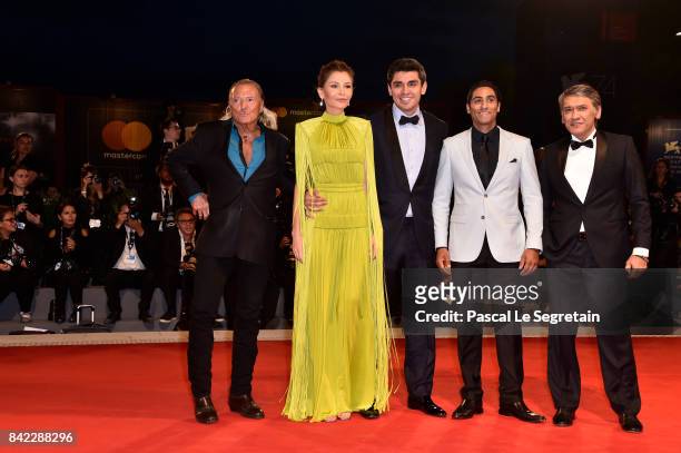 Armand Assante, Lola Karimova-Tillyaeva, Timur Tillyaev and guests walk the red carpet ahead of the 'The Leisure Seeker ' screening during the 74th...