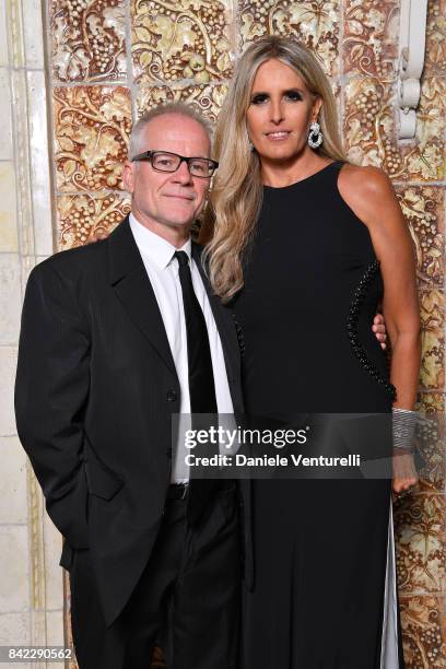 Thierry Fremaux and Tiziana Rocca attend the Kineo Diamanti Awards dinner during the 74th Venice Film Festival at Grande Albergo Ausonia & Hungaria...