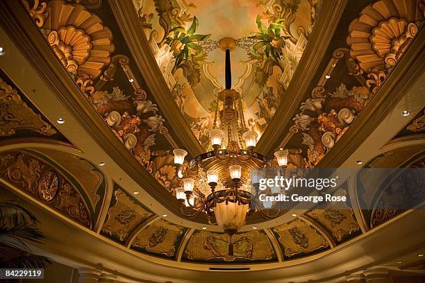 The opulent ceiling paintings in the lobby of the Venizia Tower in the Venetian Hotel are seen in this 2009 Las Vegas, Nevada, photo.