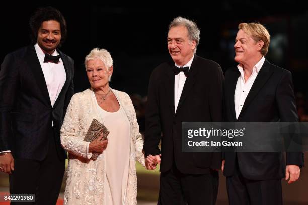 Ali Fazal, Judi Dench, Stephen Frears and Eddie Izzard attends the 'Victoria & Abdul' premiere before English Director Stephen Frears receives The...