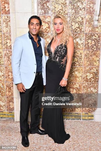 Francisco Ovalle and Valeria Marini attend the Kineo Diamanti Awards dinner during the 74th Venice Film Festival at Grande Albergo Ausonia & Hungaria...