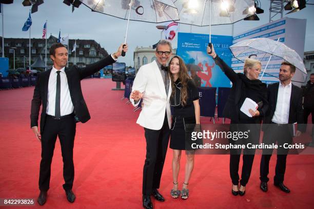 Jeff Goldblum and his wife Emilie Livingston attend the Tribute To "Jeff Goldblum" And "Kidnap" Premiere during the 43rd Deauville American Film...