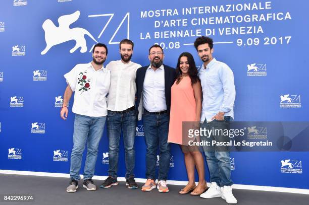 Participants of the 'Biennale College Cinema' attends the 'Biennale College Cinema' photocall during the 74th Venice Film Festival at Sala Casino on...