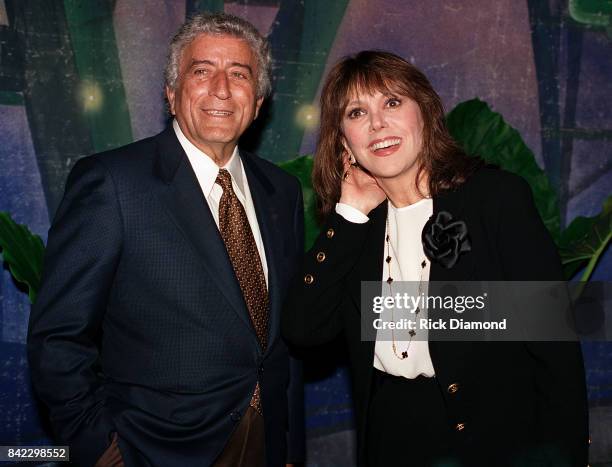 Tony Bennett and Marlo Thomas attend Elvis: The Tribute at The Pyramid Arena in Memphis Tennessee October 08, 1994