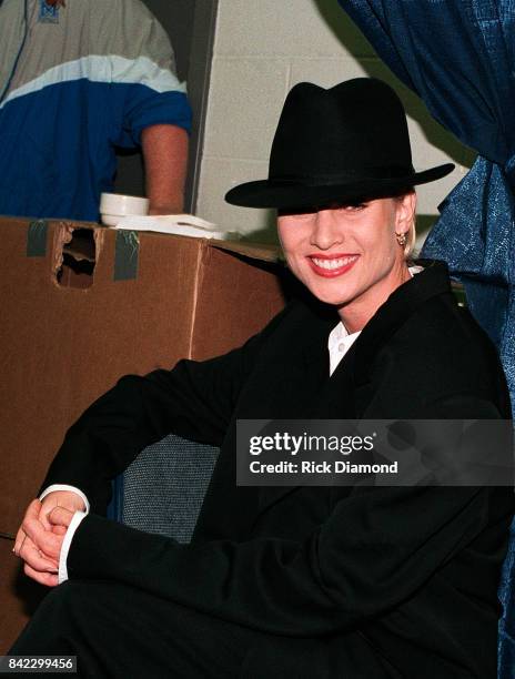 Actress Nicollette Sheridan attends Elvis: The Tribute at The Pyramid Arena in Memphis Tennessee October 08, 1994