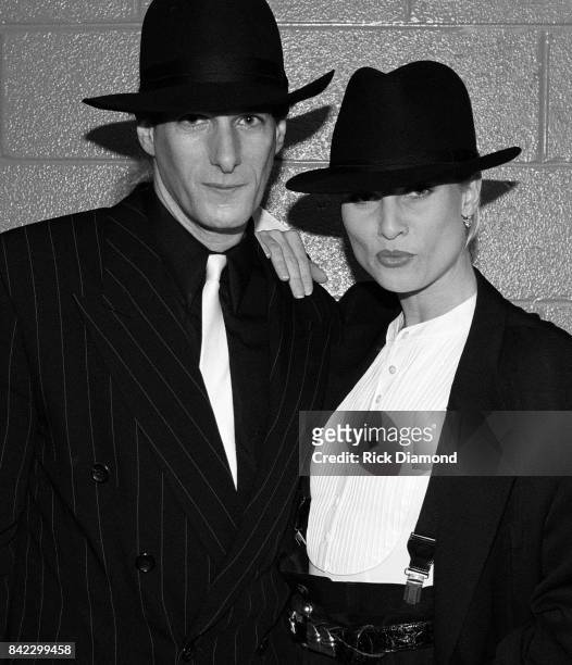 Actress Nicollette Sheridan and Singer/Songwriter Michael Bolton attend Elvis: The Tribute at The Pyramid Arena in Memphis Tennessee October 08, 1994