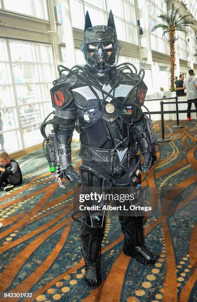 Cosplayer mashup of BatBorg attends the 2017 Long Beach Comic Con held at the Long Beach Convention Center on September 2, 2017 in Long Beach,...