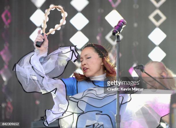 Yukimi Nagano of Little Dragon performs onstage during the 2017 Budweiser Made in America festival - Day 2 at Benjamin Franklin Parkway on September...